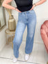 LENA HIGH WAISTED WIDE LEG JEANS medium blue