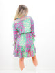 YUNA PRINT DRESS groen/roze