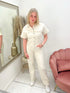 JILL DENIM JUMPSUIT beige