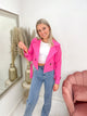 KATY CROPPED TRENCHCOAT roze