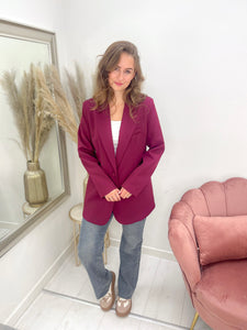 JANICE BLAZER burgundy