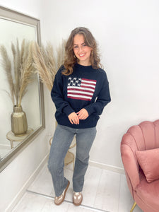 USA SWEATER blauw