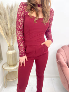 MADISON JUMPSUIT burgundy