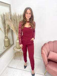 MADISON JUMPSUIT burgundy