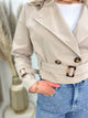 KATY CROPPED TRENCHCOAT beige