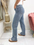 ELAYSA WIDE LEG JEANS medium blauw