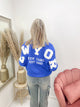 NY SWEATER kobalt blauw