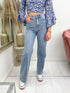 LEYLA GLITTER WIDE LEG JEANS light blue