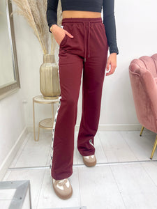 DIEDE STRAIGHT LEG PANTS burgundy