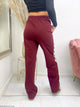 DIEDE STRAIGHT LEG PANTS burgundy