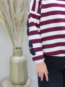 TESS SWEATER bordeaux rood