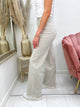 LENA HIGH WAISTED WIDE LEG JEANS beige