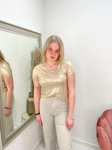 LIYA SPARKLE TOP goud