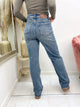 QUEEN HEART STRAIGHT LEG JEANS washed