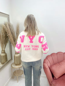 NY SWEATER roze