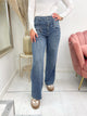 KADY JEANS MET DUBBELE TAILEBAND medium blauw