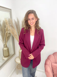 JANICE BLAZER burgundy