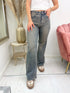 NELA HIGH WAISTED GLITTER JEANS lichtblauw