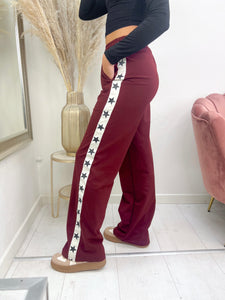 DIEDE STRAIGHT LEG PANTS burgundy