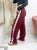 DIEDE STRAIGHT LEG PANTS burgundy