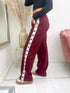 DIEDE STRAIGHT LEG PANTS burgundy