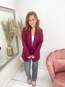 JANICE BLAZER burgundy