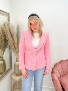 ELENA TWEED BLAZER roze