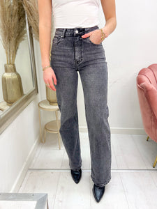 QUEEN HEARTS STRAIGHT LEG JEANS dark grey