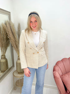 ELENA TWEED BLAZER beige