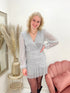 INAYA SPARKLE DRESS zilver